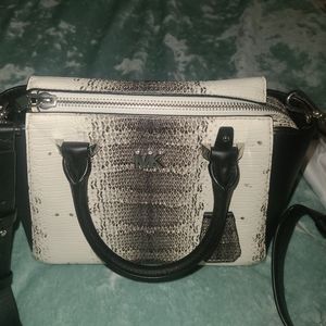 Michael Kors Snake Print Top Handle Bag.